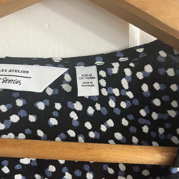 & Other Stories NWOT Puff Sleeve Wrap Blouse - Picture 6 of 8